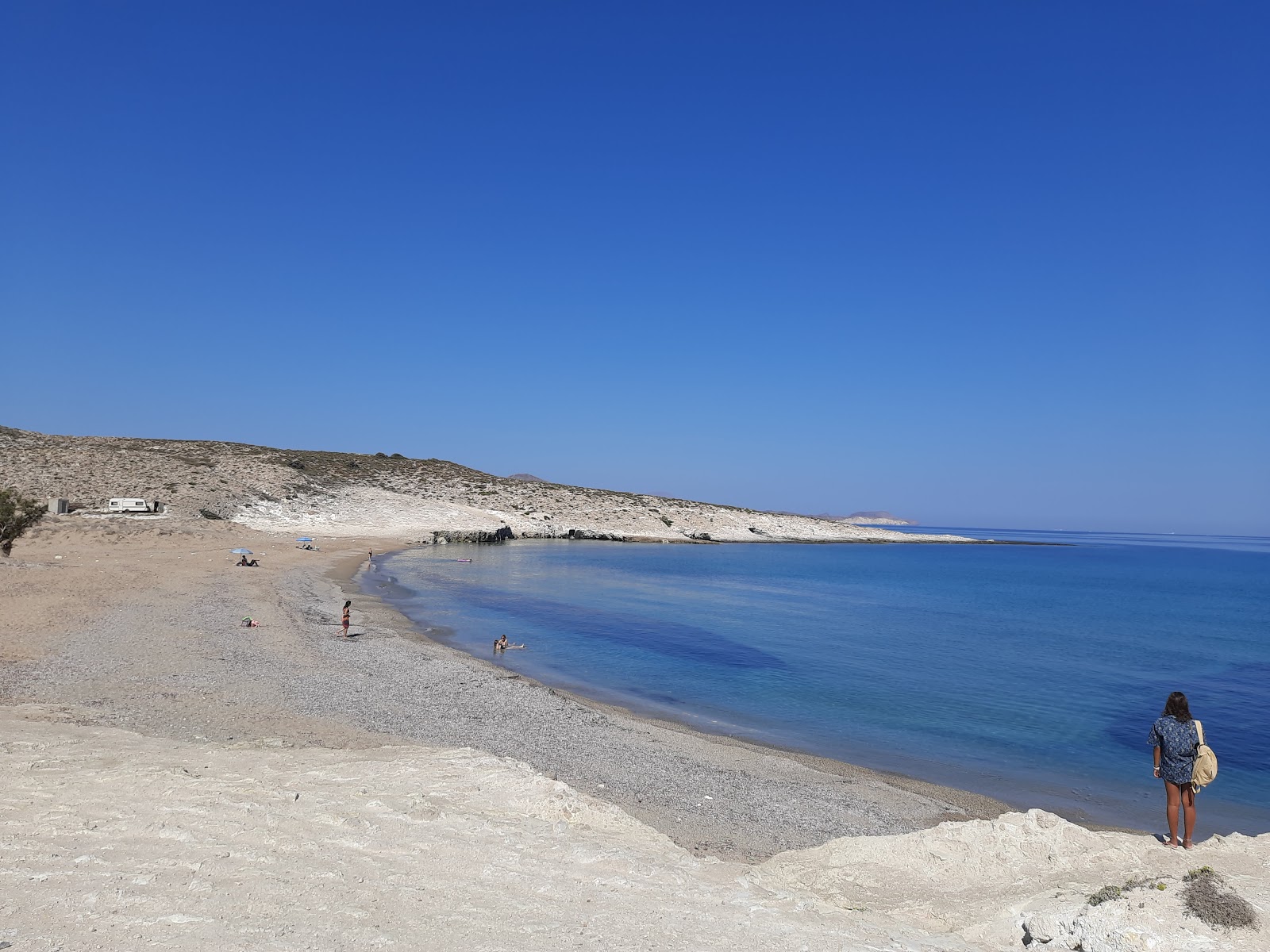 Foto van Paralia Alogomandra met blauw puur water oppervlakte