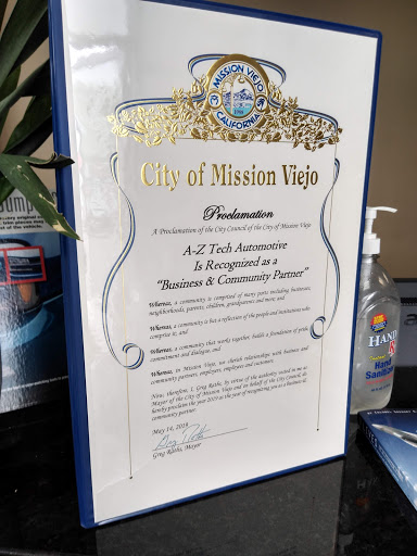 Auto Repair Shop «A-Z Tech Automotive», reviews and photos, 23672 Vía Fabricante, Mission Viejo, CA 92691, USA
