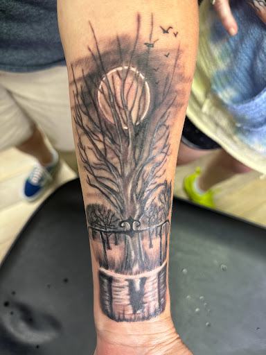 Explore good ideas for cover up tattoos, creative tattoo ideas in Kingsland, available at These Colors Dont Run Tattoo & Piercing