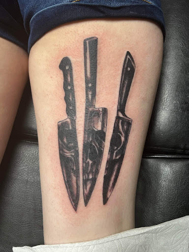 Explore athena tattoo ideas, creative tattoo ideas in Billings, available at Cryptic Tattoo Company