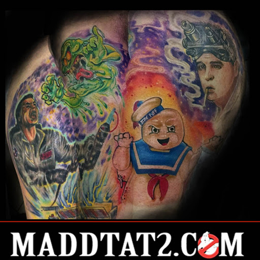 Explore small patchwork tattoo ideas, creative tattoo ideas in Buffalo, available at Madd Ink Tattoo & Piercing