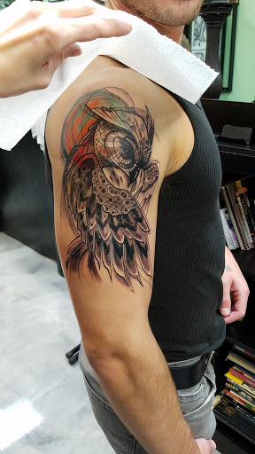 Explore fishing tattoos ideas, creative tattoo ideas in Deerfield, available at Maximum Tattoo