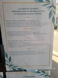 L'oliveraie à Saint-Sébastien-sur-Loire menu