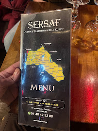 Restaurant Kurde Sersaf à Paris menu