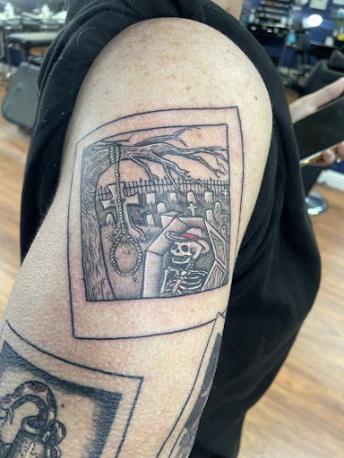 Explore fire tattoo ideas, creative tattoo ideas in Cocoa, available at Rorschach Tattoo Shop and Piercing Studio