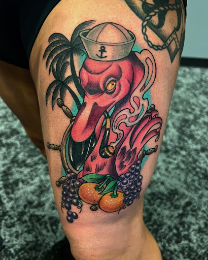 Explore butterfly flower tattoo ideas, creative tattoo ideas in Superior, available at Northlandia tattoo parlor