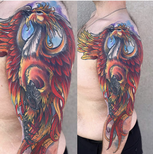 Explore burn the boats tattoo ideas, creative tattoo ideas in Albuquerque, available at True Grit Tattoo