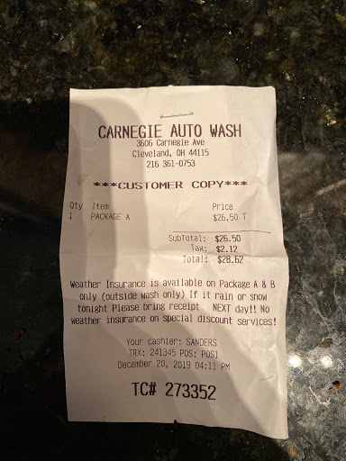 Car Wash «Carnegie Auto Wash & Detail», reviews and photos, 3606 Carnegie Ave, Cleveland, OH 44115, USA