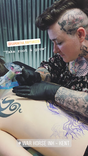 Explore mother son and daughter tattoo ideas, creative tattoo ideas in Kent, available at War Horse Ink