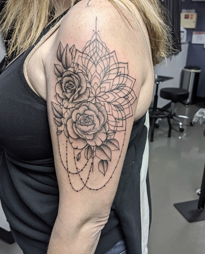 Explore tattoo ideas moon and stars, creative tattoo ideas in Oak Forest, available at Peace Of Art Tattoo And Art Studio