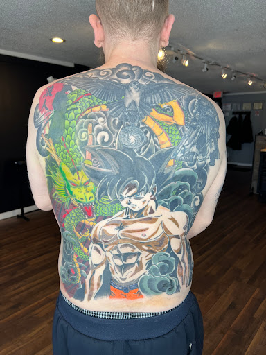 Explore dbz tattoo ideas, creative tattoo ideas in Traverse City, available at Black Candle Tattoo Co.