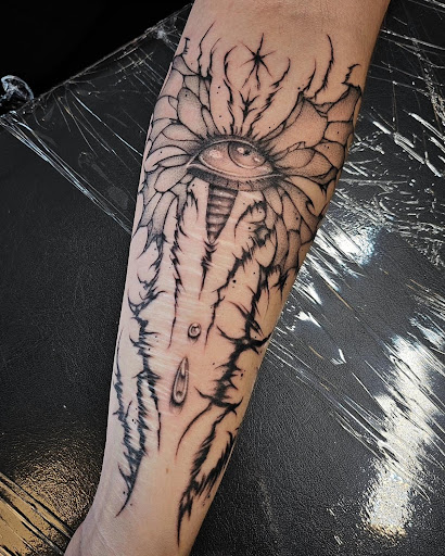 Explore stomach tattoo ideas men, creative tattoo ideas in Palm Harbor, available at Angry Owl Tattoo and Piercing