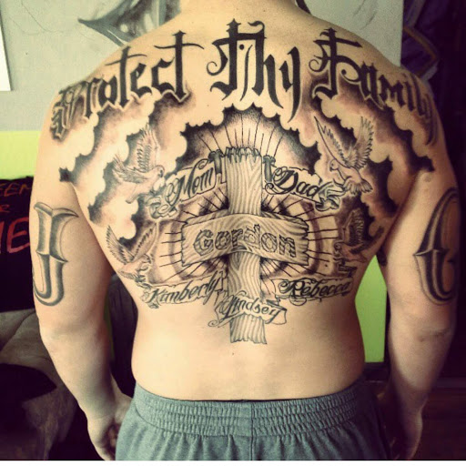 Explore thigh/butt tattoo ideas, creative tattoo ideas in Buffalo, available at Signature Ink