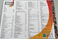 Menu du Retiro do Pescador à Sagres