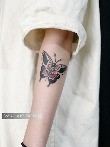 Explore anime forearm tattoo ideas, creative tattoo ideas in Brooklyn, available at The Mist Tattoo