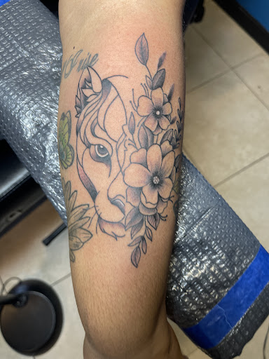 Explore dog and cat tattoo ideas, creative tattoo ideas in Largo, available at Ink Godz Tattoo 2