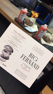 Menu / carte de Big Fernand à Lyon