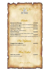 Restaurant portugais Sel et Braise à Cachan (le menu)