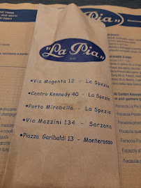 Pizzeria La Pia à La Spezia - menu / carte