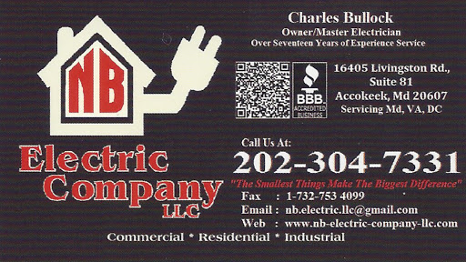 Electrician «NB Electric Company LLC», reviews and photos, 16405 Livingston Rd #81, Accokeek, MD 20607, USA