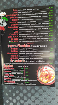 Menu du Le Calabrais à Sélestat