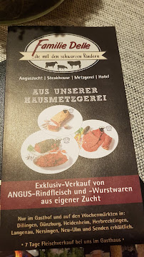 Restaurant Gasthof Sonne/ Familie Delle à Gundelfingen an der Donau (le menu)