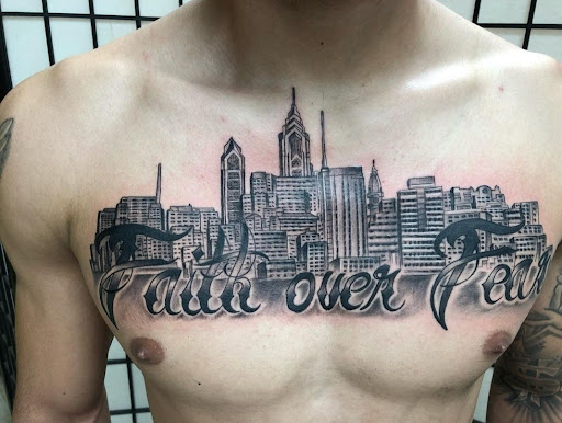 Explore mountain bike tattoo ideas, creative tattoo ideas in Feasterville Trevose, available at Tattoo Galaxy (Feasterville) Piercing & Custom tattoos