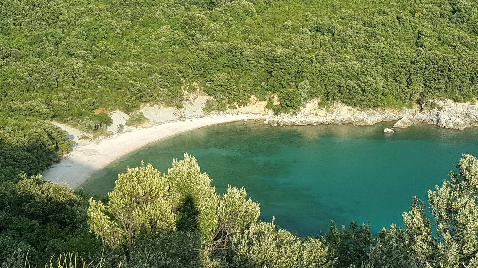 Koromacno beach II'in fotoğrafı uçurumlarla desteklenmiş