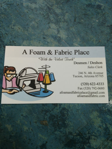 Fabric Store «A Foam & Fabric Place», reviews and photos, 246 N 4th Ave, Tucson, AZ 85705, USA