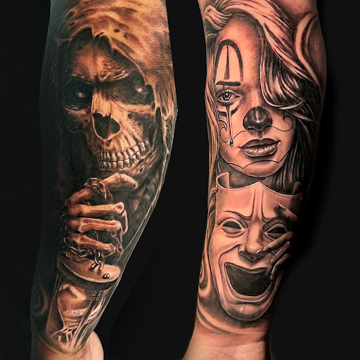 Explore hot female tattoo ideas, creative tattoo ideas in Fontana, available at Iconiq Tattoo Studio