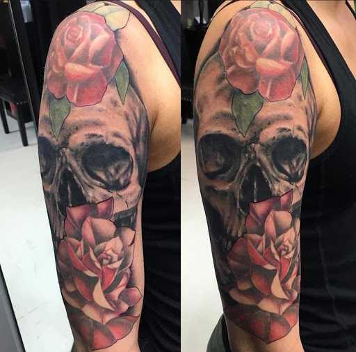 Explore simple flower tattoo ideas, creative tattoo ideas in Berea, available at Self-Made Tattoo Studio