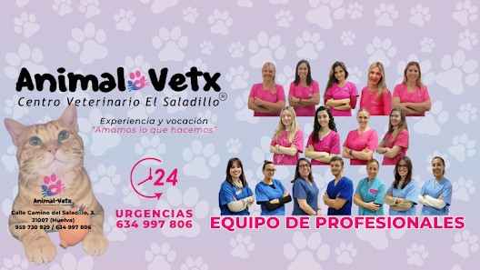 Clínica Veterinaria Animal-Vetx El Saladillo Cam. del Saladillo, 3, 21007 Huelva, España