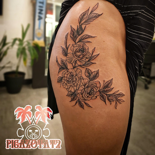 Explore cliff tattoo ideas, creative tattoo ideas in Palm Desert, available at Picazo Tattoo Studio