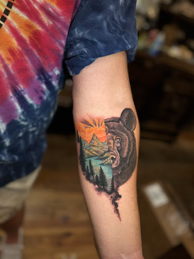 Explore hunting tattoo sleeve ideas, creative tattoo ideas in Sevierville, available at Jaded Art Collective