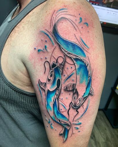 Explore split personality tattoo ideas, creative tattoo ideas in Inman, available at The Tat Cave