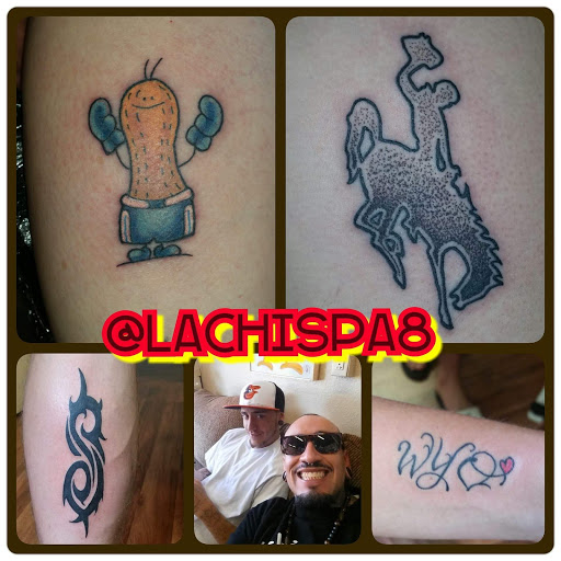 Explore kiss tattoo ideas, creative tattoo ideas in Cheyenne, available at The T.R.I.B.E. Zoo, LLC Tattoo