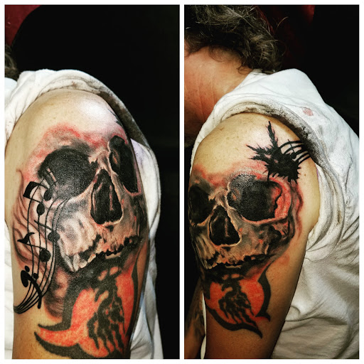 Explore number 5 tattoo ideas, creative tattoo ideas in Hilliard, available at 22 Caliber Tattoo Mega Studio