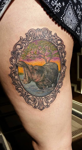Explore cheek tattoo ideas, creative tattoo ideas in Pendleton, available at Just Another Hole in the Wall Tattoo