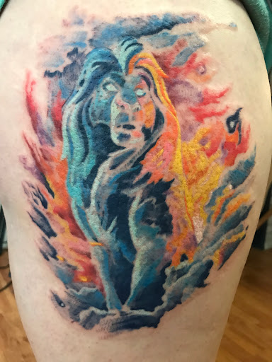 Explore leg tattoo placement ideas, creative tattoo ideas in Altoona, available at Living Canvas Studio LLC