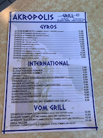 Menu / carte de Akropolis Grill à Troisdorf