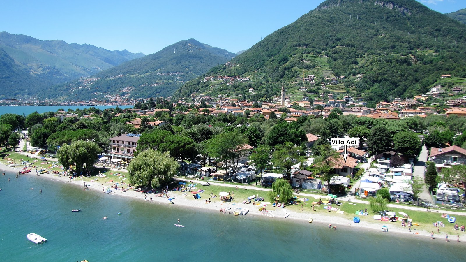 Spiaggia di Domaso的照片 带有宽敞的海岸