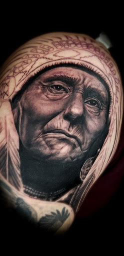 Explore marathon running tattoo ideas, creative tattoo ideas in Chapel Hill, available at Durham Tattoos