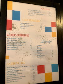 L' Artiste à Paris menu