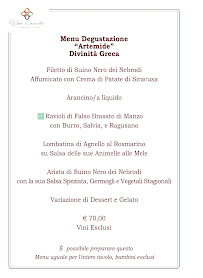 Restaurant Ristorante Don Camillo - Ortigia - Siracusa à Syracuse (le menu)