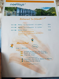Menu / carte de Restaurant La Columelle à Néris-les-Bains
