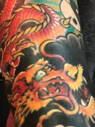 Explore matching husband and wife tattoo ideas, creative tattoo ideas in Dallas, available at Legacy Arts Tattoo 2