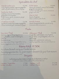Restaurant indien Taj Mahal à Évian-les-Bains (le menu)
