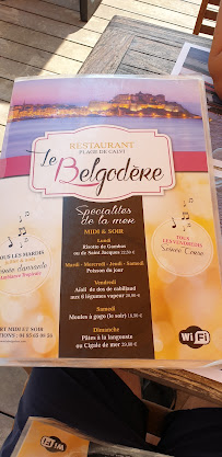 Restaurant Le Belgodère à Calvi menu