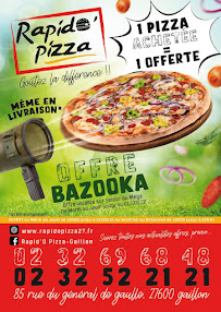 Menu du RAPIDO PIZZA GAILLON à Gaillon