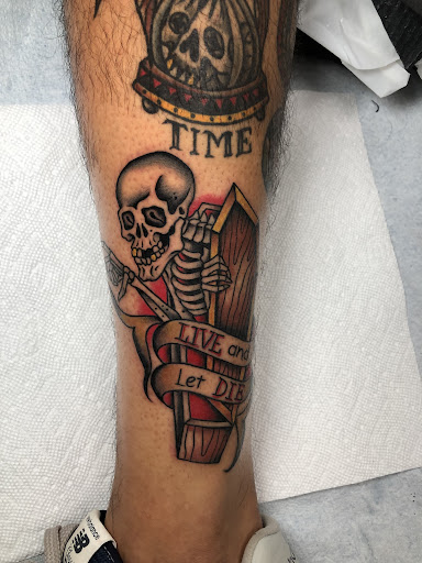 Explore iron giant tattoo ideas, creative tattoo ideas in Oakwood, available at Victory Tattoo Co